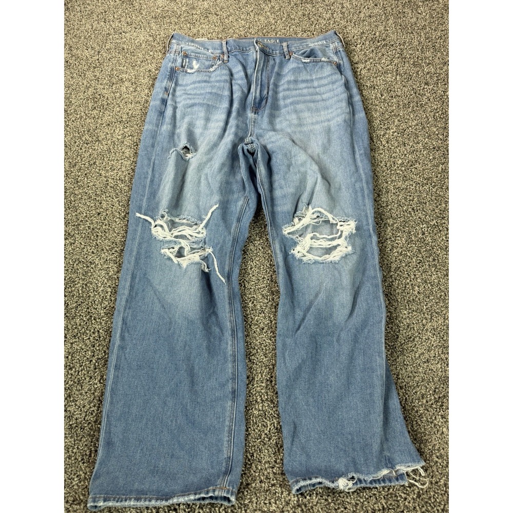 American Eagle Baggy Jean Women's Size 16 Short Blue